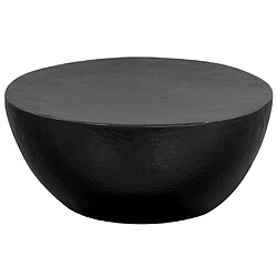 vidaXL Table basse Aluminium martelé 70x30 cm Noir 