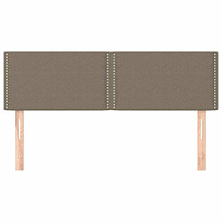 Avis Maison Chic Lot de 2 Têtes de lit design pour chambre - Décoration de lit Taupe 72x5x78/88 cm Tissu -MN83066