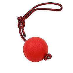 Pet Toy Ball, Balle avec corde Dog Toy, Rubber Ball Dog Toy, Dog Toy Ball For Throw And Tug Of War (petit et moyen chien) (2pièces, Rouge)