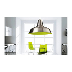 Luminaire Center Suspension Smart, acier brossé / vert