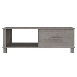 Maison Chic Table basse,Table Console Table d'appoint, Table pour salon HAMAR Gris clair 100x55x35 cm Bois massif de pin -MN38973 pas cher