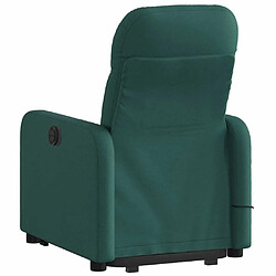 Acheter Maison Chic Fauteuil Relax pour salon, Fauteuil inclinable de massage Vert foncé Tissu -GKD19904