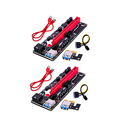 PCI-E VER 009S 1x à 16x Extension Graphique Adaptateur USB 3.0 Câble USB Rouge