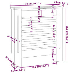 Acheter vidaXL Cache-radiateur Noir 78 cm