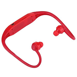 Avis Wewoo Casque Bluetooth Sport rouge pour les smartphone et iPad ordinateur portable MP3 ou autres périphériques audio, stockage de carte SD maximale: 8 Go imperméable à l'eau stéréo sans fil étanche écouteurs intra-auriculaires avec micro SD,