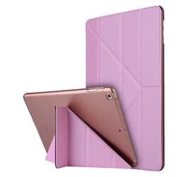 Etui en PU origami façon soie avec support rose pour Apple iPad 10.2 (2019)