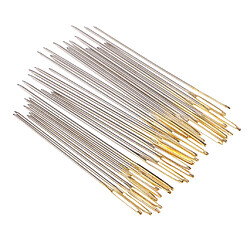 30pcs Aiguille à Broder à La Main avec Grand Oeil pour Broderie Bricolage Point De Croix Coutures Décoratives - Taille 22 24 26