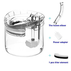 Universal 1.8L Lentille à commande électrique Fontaine pour chat Distributeur d'eau pour chat Chiot Chiot Chiot Pet Bol d'eau Nourriture pour chat Fournitures d'arrosage