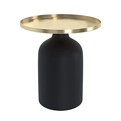 Rendez Vous Deco Table d'appoint Lyne noir et doré D45 cm