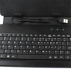 Acheter Wewoo Clavier QWERTY noir Étui en cuir universel de tablette de 7 pouces avec en plastique USB