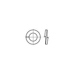 Rondelle Grower TOOLCRAFT 105666 DIN 127 100 pc(s) Acier à ressort étamé par galvanisation Ø intérieur: 4.1 mm Ø extérie