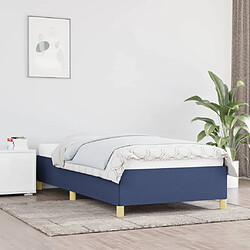 Maison Chic Lit adulte - Lit simple Cadre de lit,Structure du lit Contemporain Bleu 100 x 200 cm Tissu -MN10320