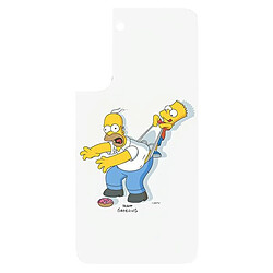 panel samsung gp-tou021hoxyw do etui frame cover do galaxy s22 simpsons homer blanc/blanc