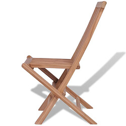 Maison Chic Lot de 4 Chaises pliables de jardin - Fauteuil d'extérieur Bois de teck solide -MN31508 pas cher