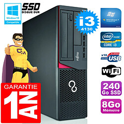 PC Fujitsu Esprimo E720 E85+ SFF Core I3-4130 RAM 8 Go Disque 240 Go SSD Wifi W7 - Occasion