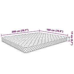 vidaXL Matelas en mousse à mémoire de forme 200 x 160 x 17 cm pas cher