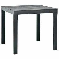 Maison Chic Table de jardin | Table d'extérieur Anthracite 78x78x72 cm Plastique -GKD50646