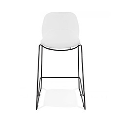 Kokoon Design Tabouret de bar design ZIGGY MINI WHITE 52x51,5x101 cm pas cher