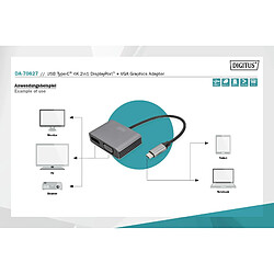 Acheter DIGITUS USB-C - DP + VGA Adapter, 20 cm 4K/30Hz, Silber, Aluminium GehÃ¤use