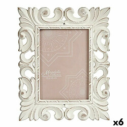 Gift Decor Cadre photo Blanc Bois MDF 21,2 x 13 x 26,5 cm (6 Unités)