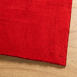 Avis vidaXL Tapis HUARTE à poils courts doux et lavable rouge 80x150 cm