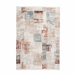 Paris Prix Tapis Vintage à Franges Akropolis IV Gris & Rose 200 x 300 cm