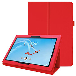 Etui en PU avec un support rouge pour votre Lenovo Tab E10