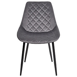 Acheter Beliani Chaise de salle à manger MARIBEL Set de 2 Velours Gris