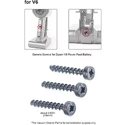 Ensemble de 3 vis pour aspirateur Dyson sans fil V6 V7 V8 V10 V11, bloc d'alimentation/batterie