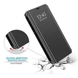 Acheter Htdmobiles Housse pour Samsung Galaxy S23 Ultra 5G - etui portefeuille miroir clear view + verre trempe - NOIR