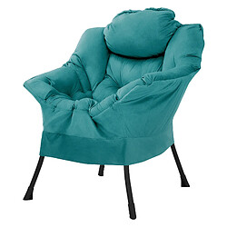 ML-Design Fauteuil Relax Fauteuil de salon Fauteuil à oreilles Coton Petrol