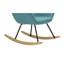 Mes Rocking chair 70x89x88 cm en tissu bleu pas cher