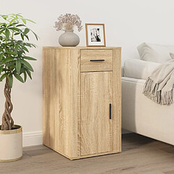 Avis vidaXL Bureau avec armoire chêne sonoma bois d'ingénierie