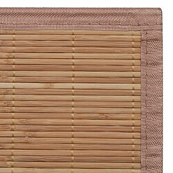 vidaXL Tapis en bambou marron à latte rectangulaire 150 x 200 cm pas cher