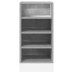 Avis vidaXL Armoire de plancher gris béton 40x44,5x81,5cm bois d’ingénierie