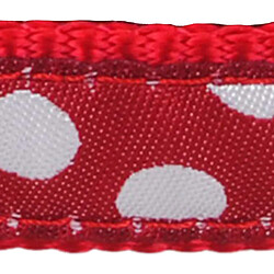 Red Dingo Laisse Confort pour Chien Rouge Pois Blanc 1,20 m 20 mm