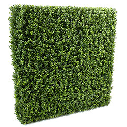 Pegane Plante artificielle haute gamme Spécial extérieur/Buis artificiel Haie de structure en métal coloris vert - Dim : 185 x 35 x 100 cm