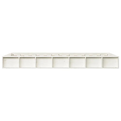 Maison Chic Lit adulte - Lit simple Cadre de lit,Structure du lit Contemporain Blanc 90x190 cm Simple Bois massif -MN49226 pas cher