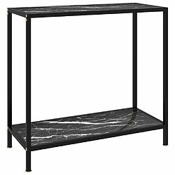 Maison Chic Table console | Meuble d'entrée | Table d'appoint Noir 80x35x75 cm Verre trempé -GKD63534