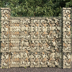 vidaXL Mur en gabion avec couvercle Acier galvanisé 600 x 50 x 200 cm