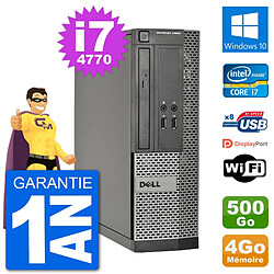 PC Dell Optiplex 3020 SFF i7-4770 RAM 4Go Disque Dur 500Go Windows 10 Wifi - Occasion