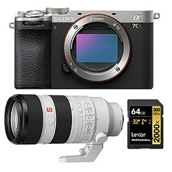 Sony Alpha a7CR (argent) Appareil photo sans miroir +Sony FE 70-200mm f2.8 GM OSS II (SEL70200GM2)+Lexar 64GB Professional 2000x UHS-II SDXC Memory Card