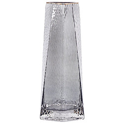 Beliani Vase à fleurs LILAIA Verre 27 cm Gris