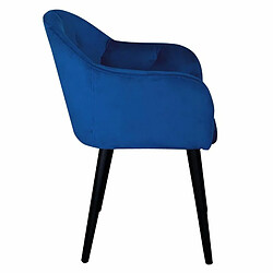 Avis Paris Prix Fauteuil Design en Velours Glany 81cm Bleu