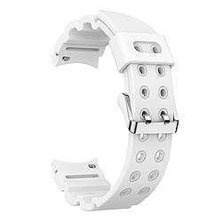 Bracelet de montre en silicone 20MM compatible Samsung Galaxy Watch5/4 Classic (Blanc)