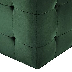 Maison Chic Lot de 2 Tables de chevet - Tables de Nuit Vert 30x30x30 cm Tissu velours pas cher