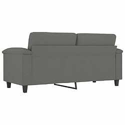 Maison Chic Canapé à 2 places,Sofa de Salon,Canapé droit Gris foncé 140 cm Tissu microfibre -GKD827500 pas cher