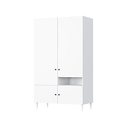 Bestmobilier Gaby - armoire - blanc - 120x200 cm