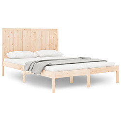 Maison Chic Lit adulte - Lit simple Cadre de lit,Structure du lit Contemporain Bois de pin massif 160x200 cm -MN54357