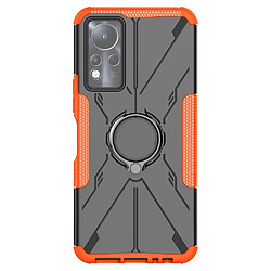 Coque en TPU anti-rayures, anti-chutte avec béquille annulaire réglable pour votre Infinix Note 11 - orange